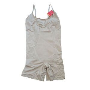 Spanx Plus Size On Core Mid-Thigh Bodysuit PS1715 3XL Sculpt Nude